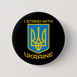 Badge Rond 5 Cm Je Suis Avec L'Ukraine