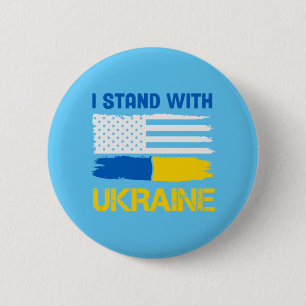 Badge Rond 5 Cm Je Suis Avec L'Ukraine