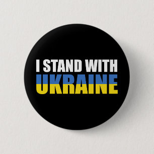 Badge Rond 5 Cm Je Suis Avec L'Ukraine