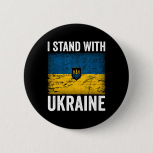 Badge Rond 5 Cm Je suis avec l'Ukraine Soutien Ukraine Drapeau Ukr