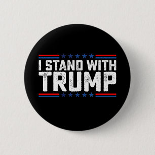 Badge Rond 5 Cm Je suis avec Trump Élection présidentielle Vintage