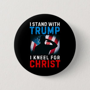 Badge Rond 5 Cm Je Suis Avec Trump Est Mon Président Kneel Jesus C