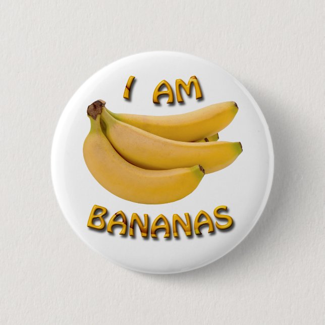 Badge Rond 5 Cm Je Suis Bananes Badge Ronde De 6 Cm (Devant)