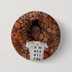 Badge Rond 5 Cm Je suis beau bouton - Nzinga