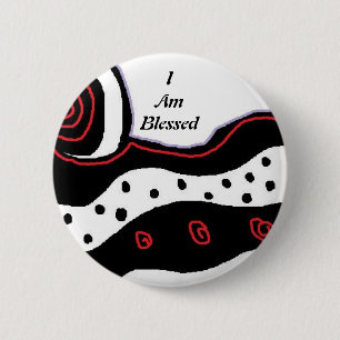 Badge Rond 5 Cm Je suis béni - insigne