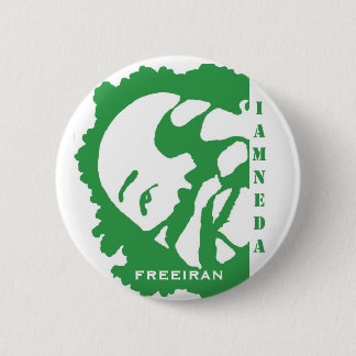 Badge Rond 5 Cm je suis bouton vert de NEDA Iran