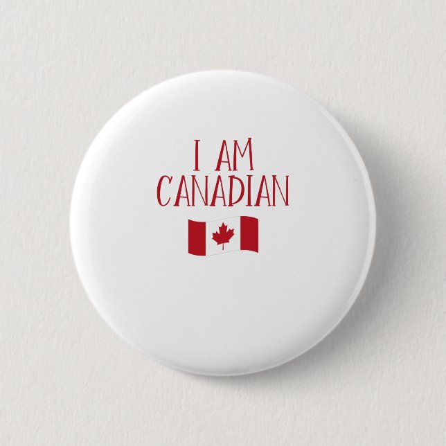 Badge Rond 5 Cm Je suis Canadien (Devant)