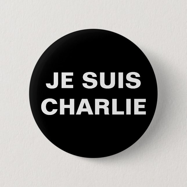 BADGE ROND 5 CM JE SUIS CHARLIE - JE SUIS CHARLIE (Devant)
