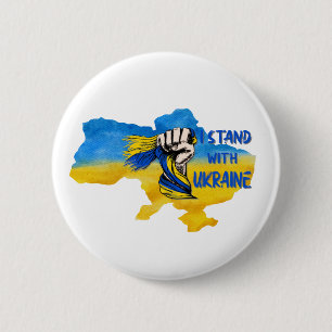 Badge Rond 5 Cm Je suis d'accord avec le slogan ukrainien