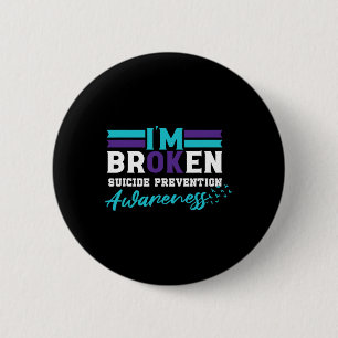 Badge Rond 5 Cm Je suis d'accord sur la prévention du suicide cass