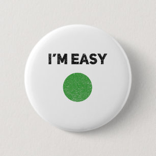 Badge Rond 5 Cm Je suis Easy Green Skiing Circle Snowboard Vintage