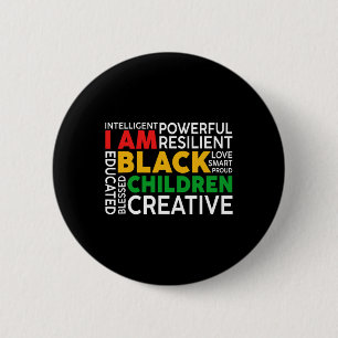 Badge Rond 5 Cm Je Suis Enfants Noirs Mois De L'Histoire Des Noirs