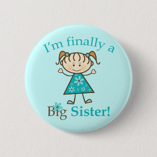 Badge Rond 5 Cm Je suis enfin un chiffre fille de bâton de grande