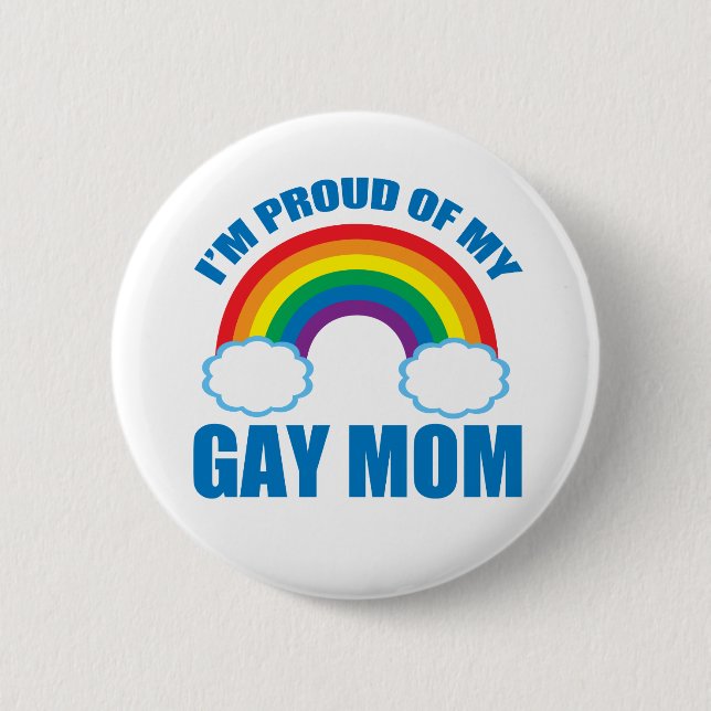 Badge Rond 5 Cm Je suis fier de ma mère gay (Devant)