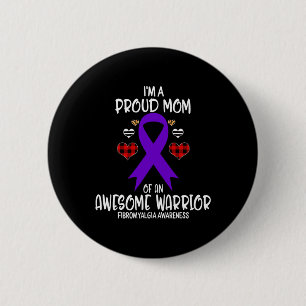 Badge Rond 5 Cm Je suis fière maman de guerrier fantastique