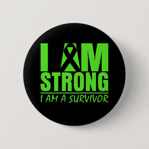 Badge Rond 5 Cm Je suis fort je suis un lymphome non Hodgkinien de