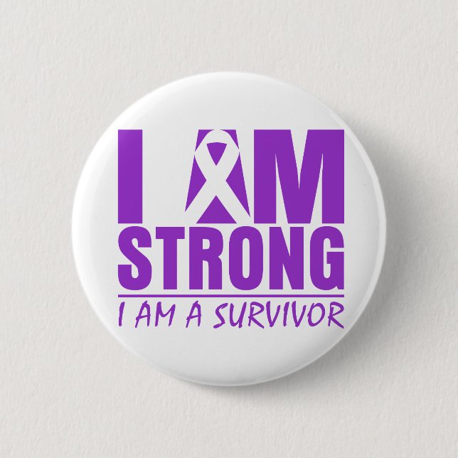 Badge Rond 5 Cm Je suis fort - je suis un survivant - "Sjogrens Sy (Devant)