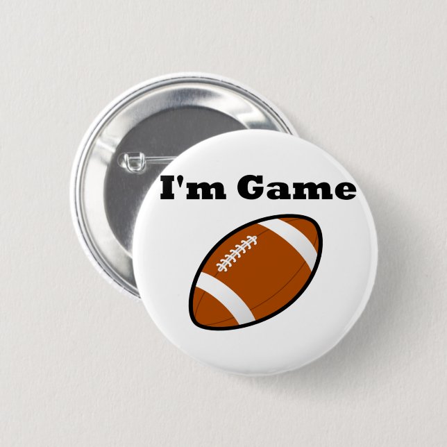 Badge Rond 5 Cm Je suis Game (football) (Devant & derrière)