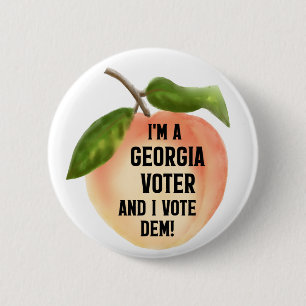 Badge Rond 5 Cm Je suis Georgia Voter et je Vote Dem !
