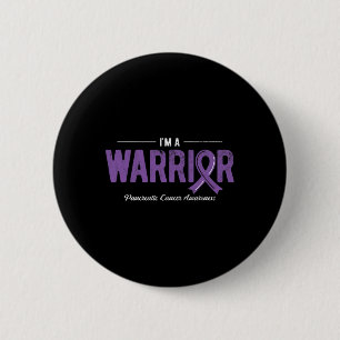 Badge Rond 5 Cm Je suis guerrier pourpre Pancréatique Cancer Sensi