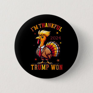 Badge Rond 5 Cm Je suis heureux que Trump ait gagné en 2024 et qu'