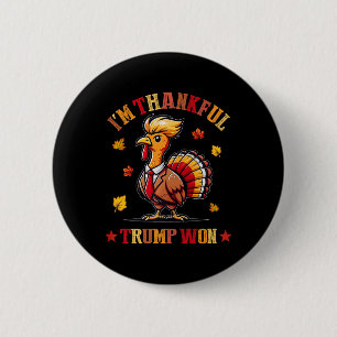 Badge Rond 5 Cm Je suis heureux que Trump ait gagné en 2024 et qu'