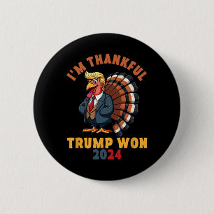 Badge Rond 5 Cm Je suis heureux que Trump nous ayons remporté les 