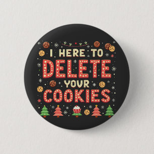 Badge Rond 5 Cm Je suis ici pour supprimer votre pull de Noël moch