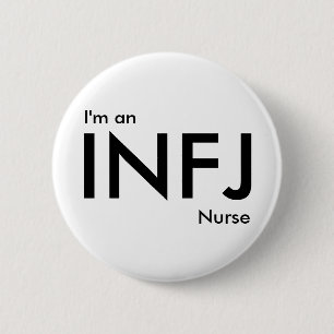 Badge Rond 5 Cm Je suis infirmière de l'INFJ - Type de personnalit