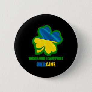 Badge Rond 5 Cm Je suis Irlandais et je soutiens l'Ukraine