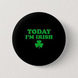 Badge Rond 5 Cm Je suis irlandais, trèfle jour de la Saint-Patrick