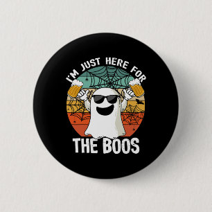 Badge Rond 5 Cm Je suis juste ici pour la bière Boos drôle Hallowe