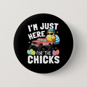 Badge Rond 5 Cm Je suis juste ici pour la Pâques de Pâques Mignon