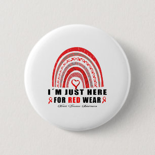 Badge Rond 5 Cm Je suis juste ici pour le rouge Porter' une maladi