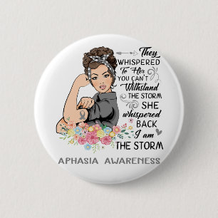 Badge Rond 5 Cm Je Suis La Conscience De L'APHASIE De Tempête