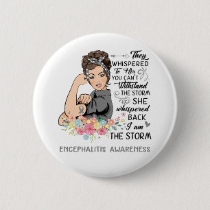 Badge Rond 5 Cm Je Suis La Conscience De L'ENCEPHALITE De Tempête