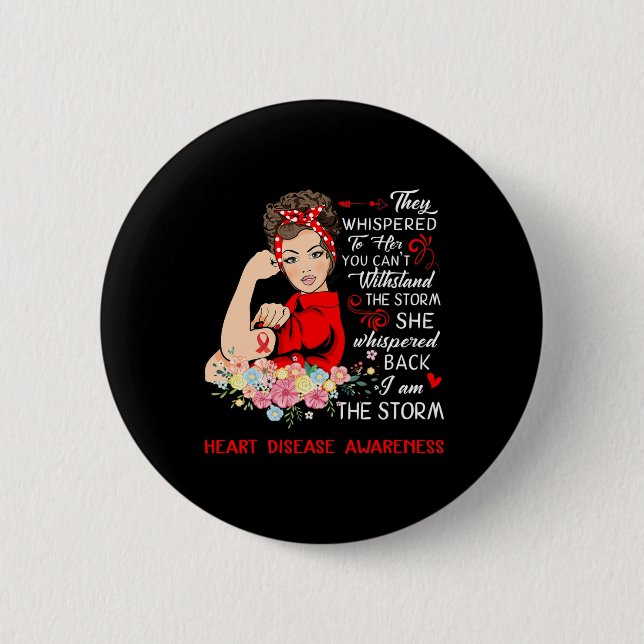 Badge Rond 5 Cm Je Suis La Conscience Des Maladies Cardiaques Par  (Devant)