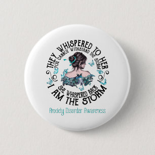 Badge Rond 5 Cm Je Suis La Conscience Des Troubles De L'Anxiété