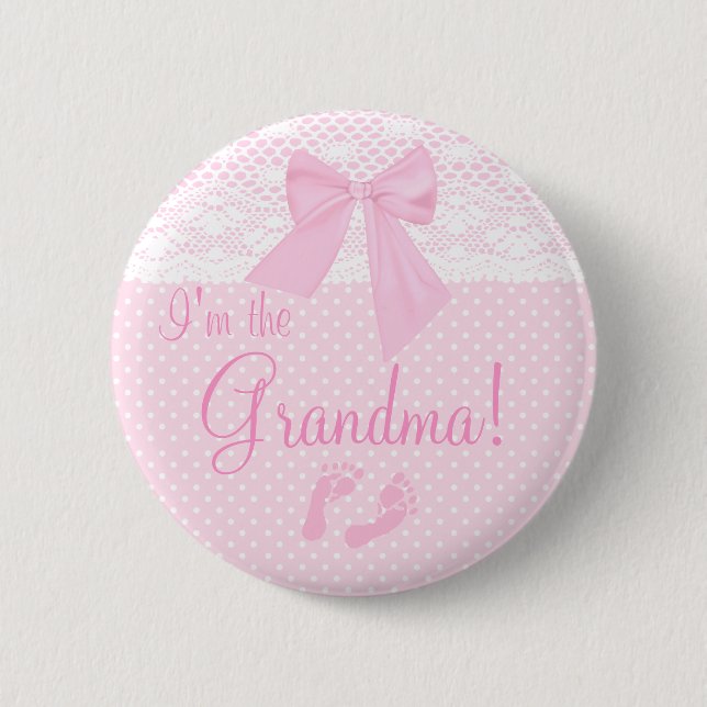 Badge Rond 5 Cm Je suis la grand-maman (Devant)