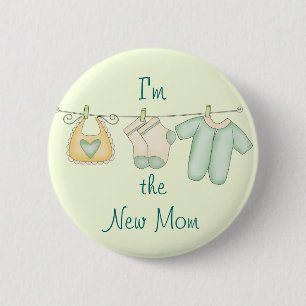 Badge Rond 5 Cm Je suis la nouvelle maman