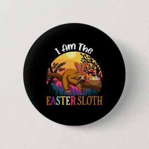 Badge Rond 5 Cm Je suis la paresse de Pâques Vêtements de Pâques _