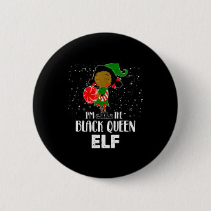 Badge Rond 5 Cm Je suis la reine noire elfe filles afro-américaine