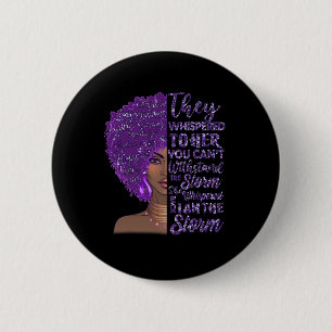 Badge Rond 5 Cm Je suis la tempête forte femme noire violette over