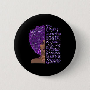 Badge Rond 5 Cm Je suis la tempête forte femme noire violette over