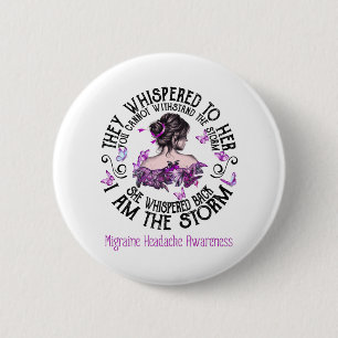 Badge Rond 5 Cm Je Suis La Tempête Migraine Sensibilisation Aux M
