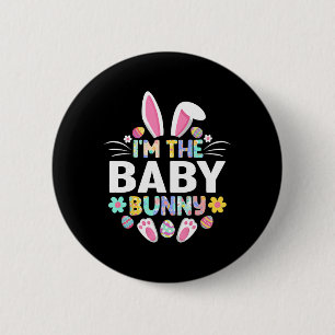 Badge Rond 5 Cm Je suis le bébé lapin drôle de jour de Pâques fami