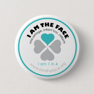 Badge Rond 5 Cm JE SUIS le bouton de bleu de VISAGE