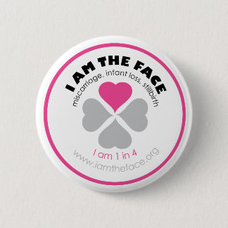 Badge Rond 5 Cm JE SUIS le bouton de rose de VISAGE