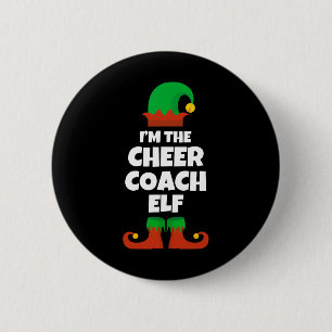 Badge Rond 5 Cm Je suis le Cheer Coach Elf Family Pyjama Christmas