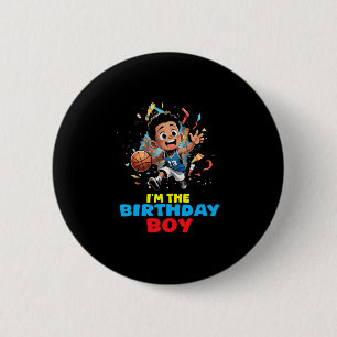 Badge Rond 5 Cm Je suis le garçon d'anniversaire Sketll Fun Party 